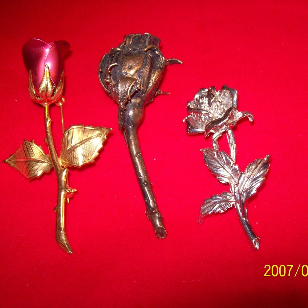 Three Rose Pins